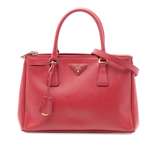 Prada Small Saffiano Lux Galleria Double Zip Satchel