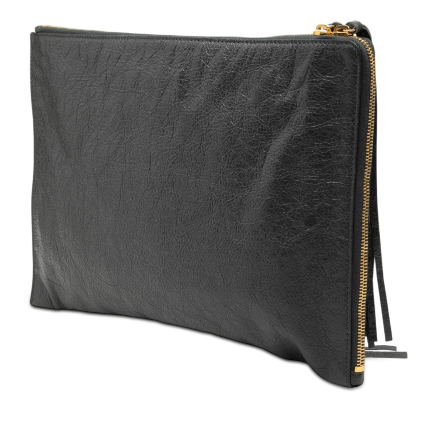 Lambskin Motocross Classic Zip Around Flat Clutch