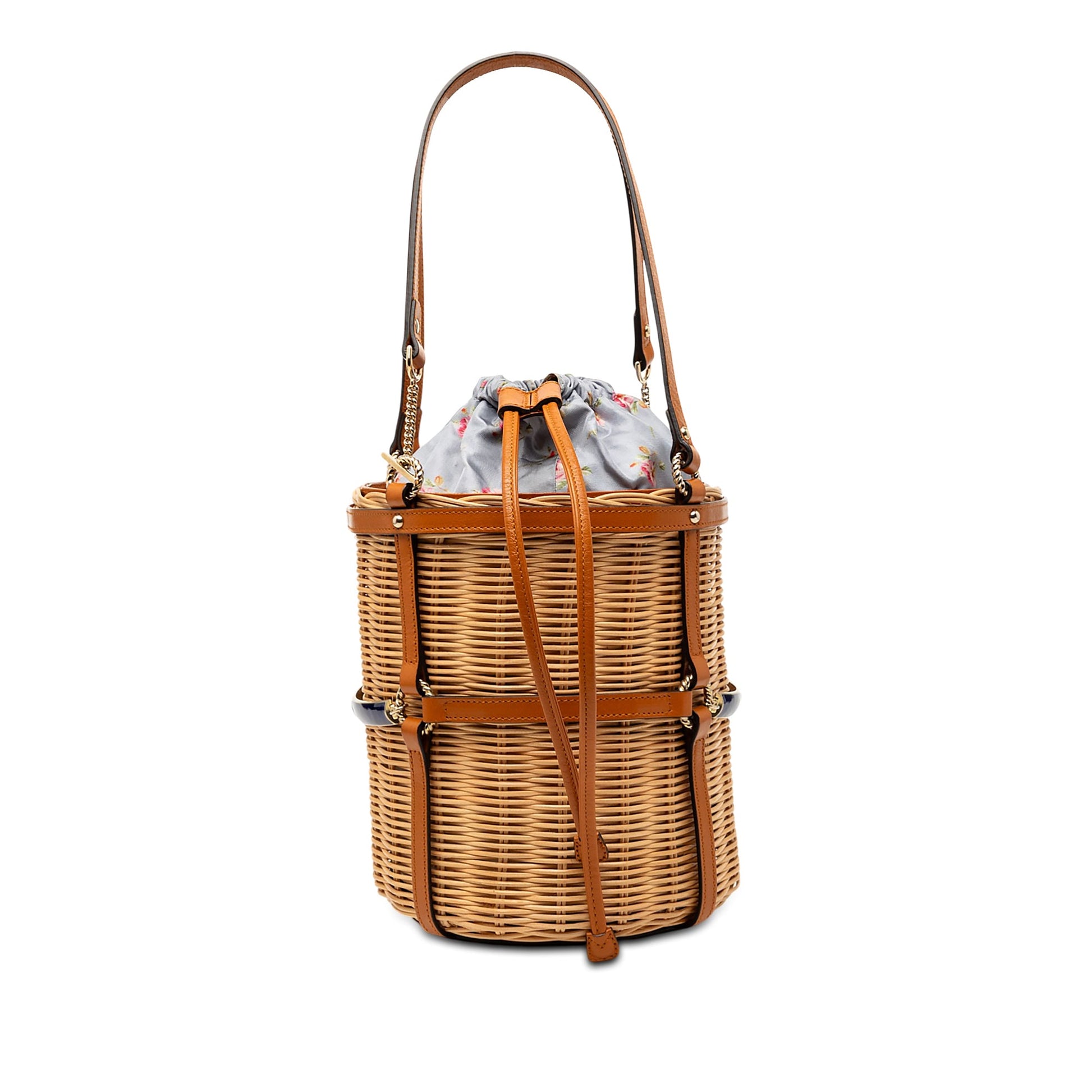 Gucci Small Cestino Wicker Bucket Bag