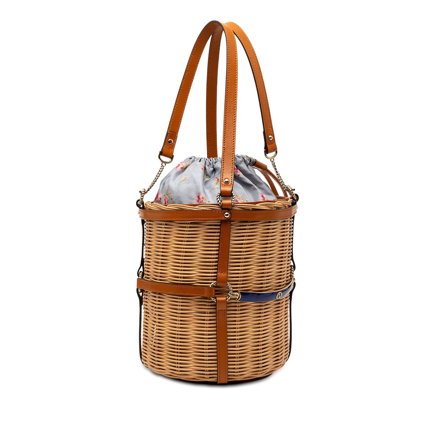 Gucci Small Cestino Wicker Bucket Bag