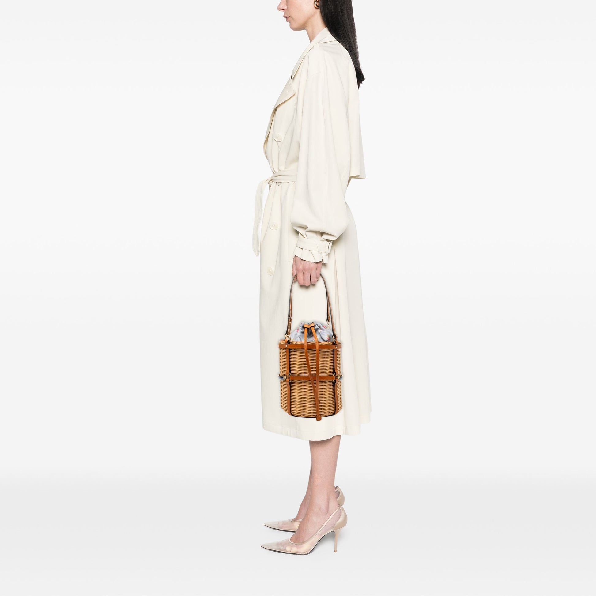 Gucci Small Cestino Wicker Bucket Bag