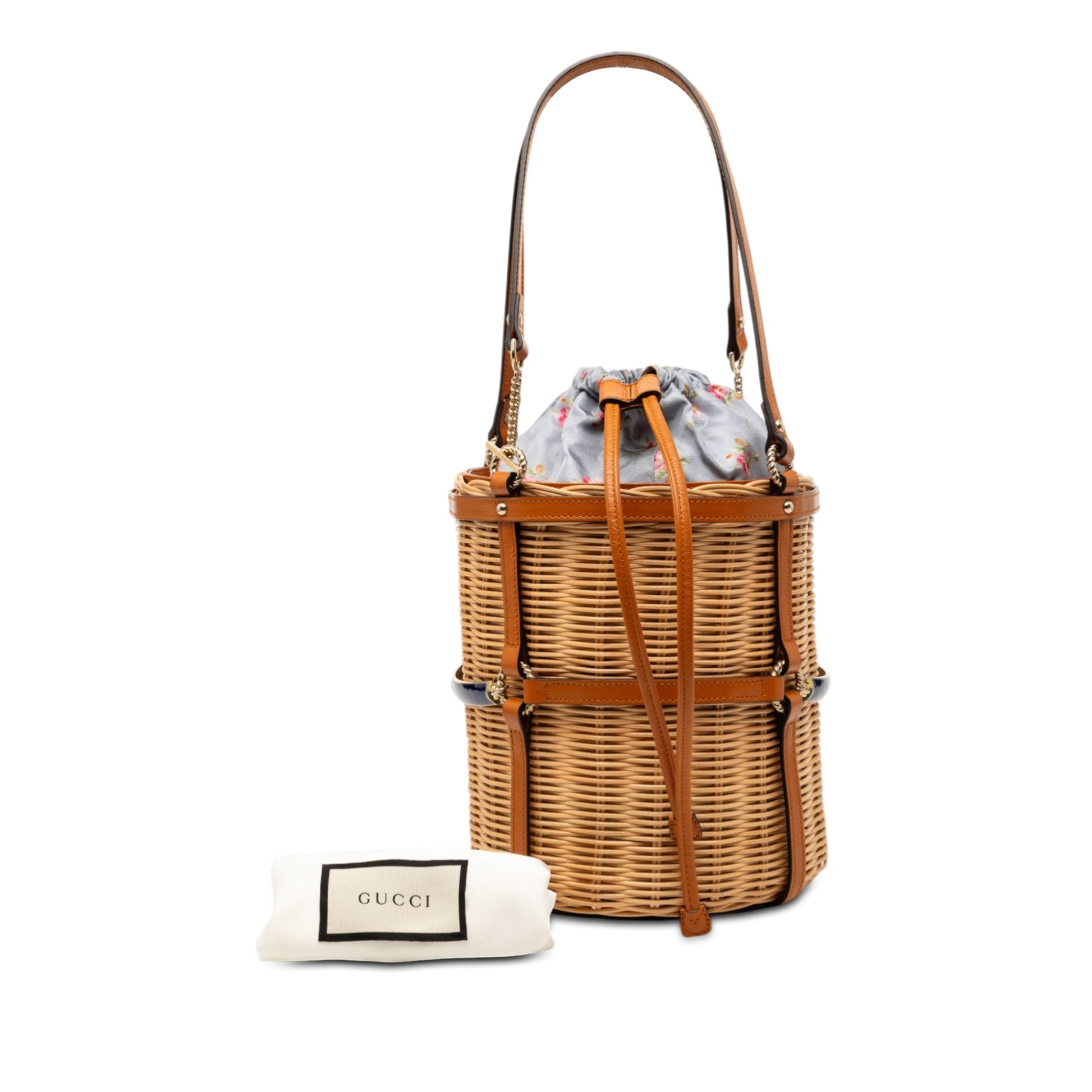Gucci Small Cestino Wicker Bucket Bag