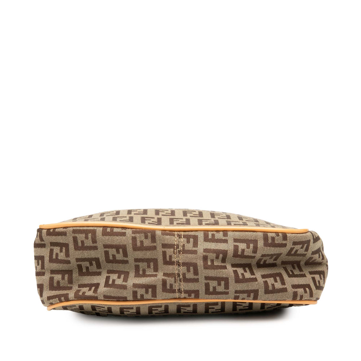 Fendi Zucchino Canvas Shoulder Bag — Beige