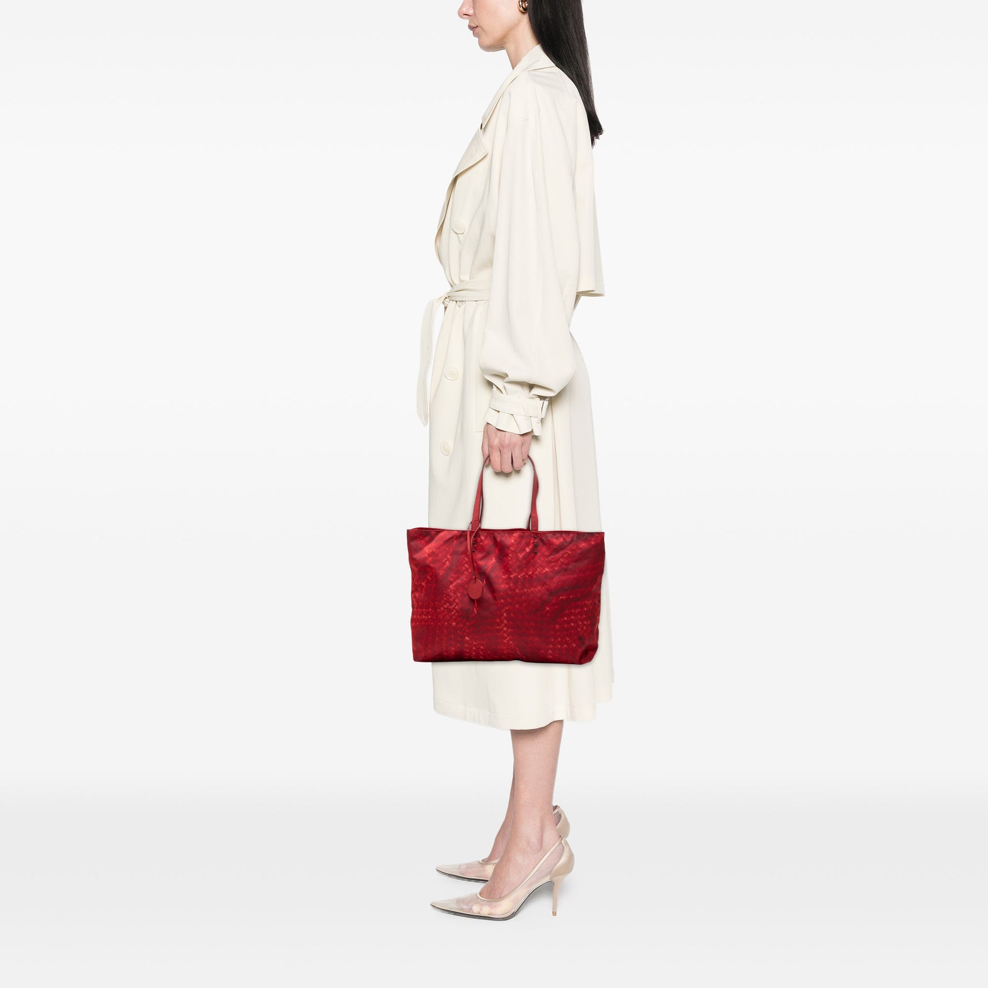 Bottega Veneta Nylon Intrecciolusion Tote