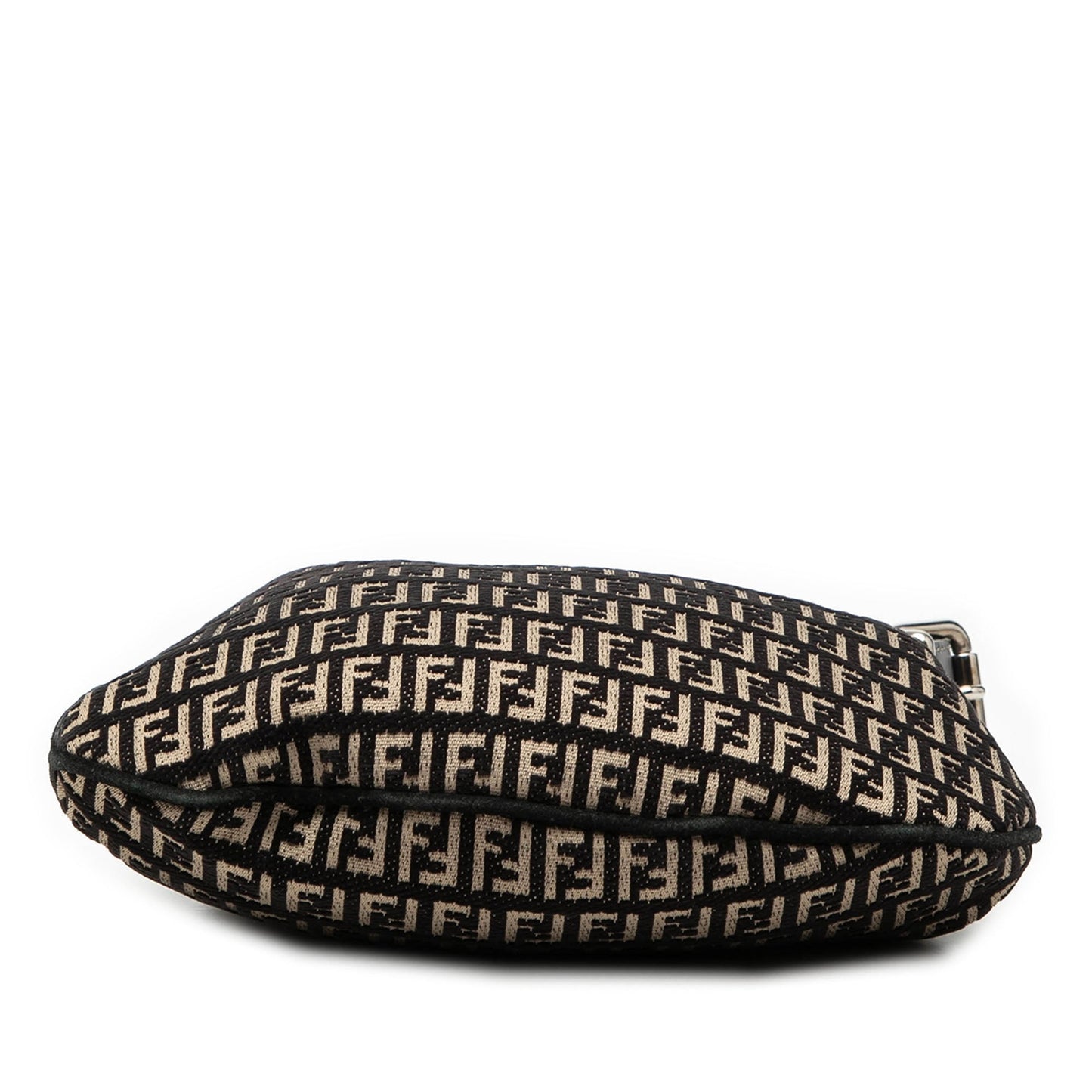 Fendi Zucchino Canvas Oyster Shoulder Bag