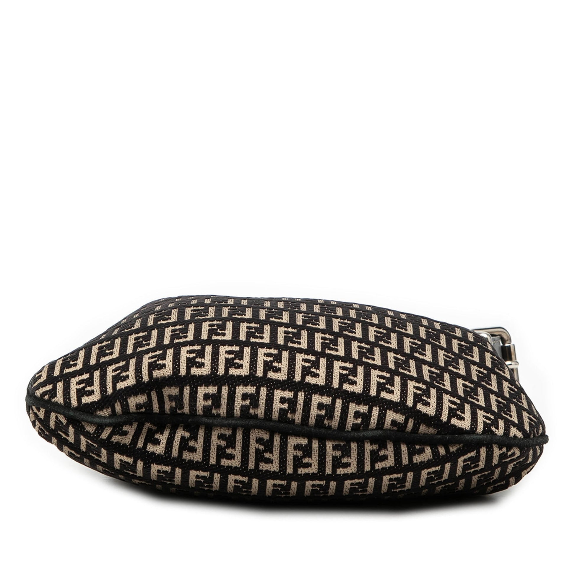 Fendi Zucchino Canvas Oyster Shoulder Bag