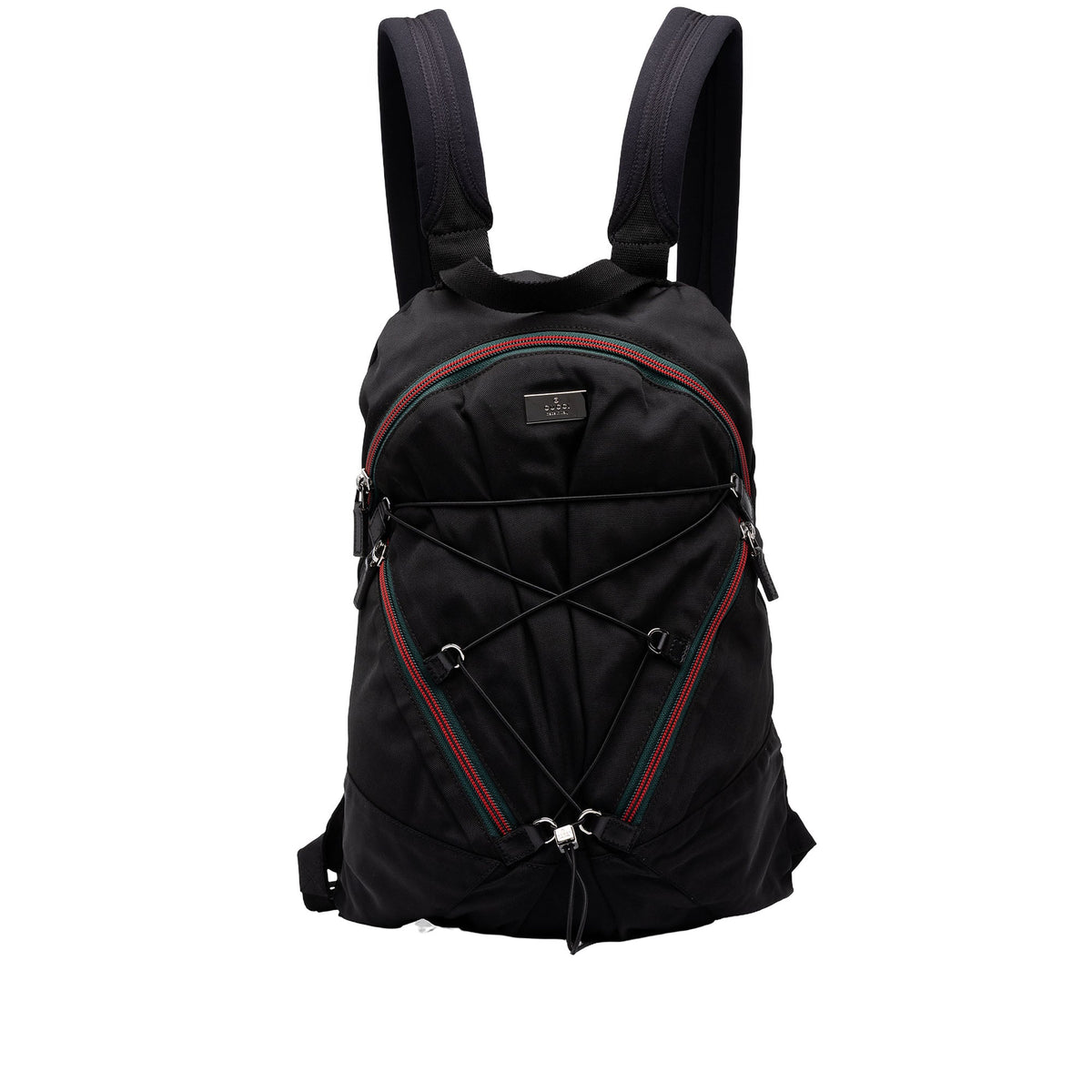 Gucci Nylon Web Backpack — Black