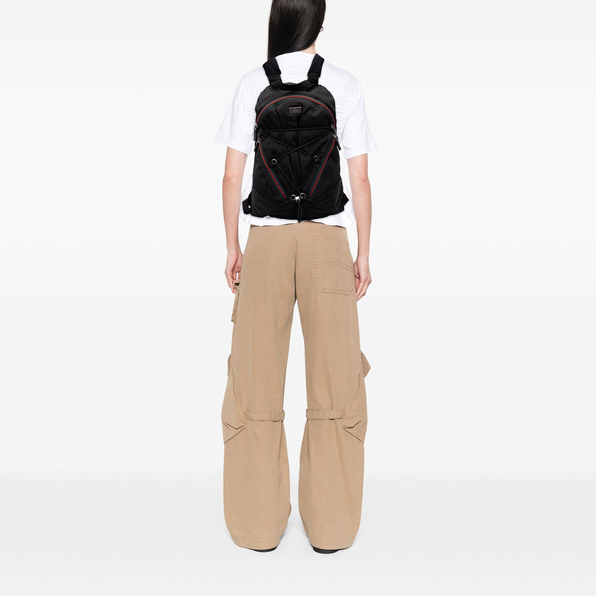Gucci Nylon Web Backpack — Black