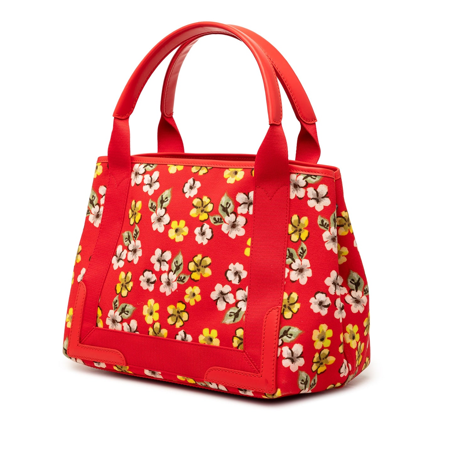 Balenciaga Canvas Floral Print Navy Cabas S