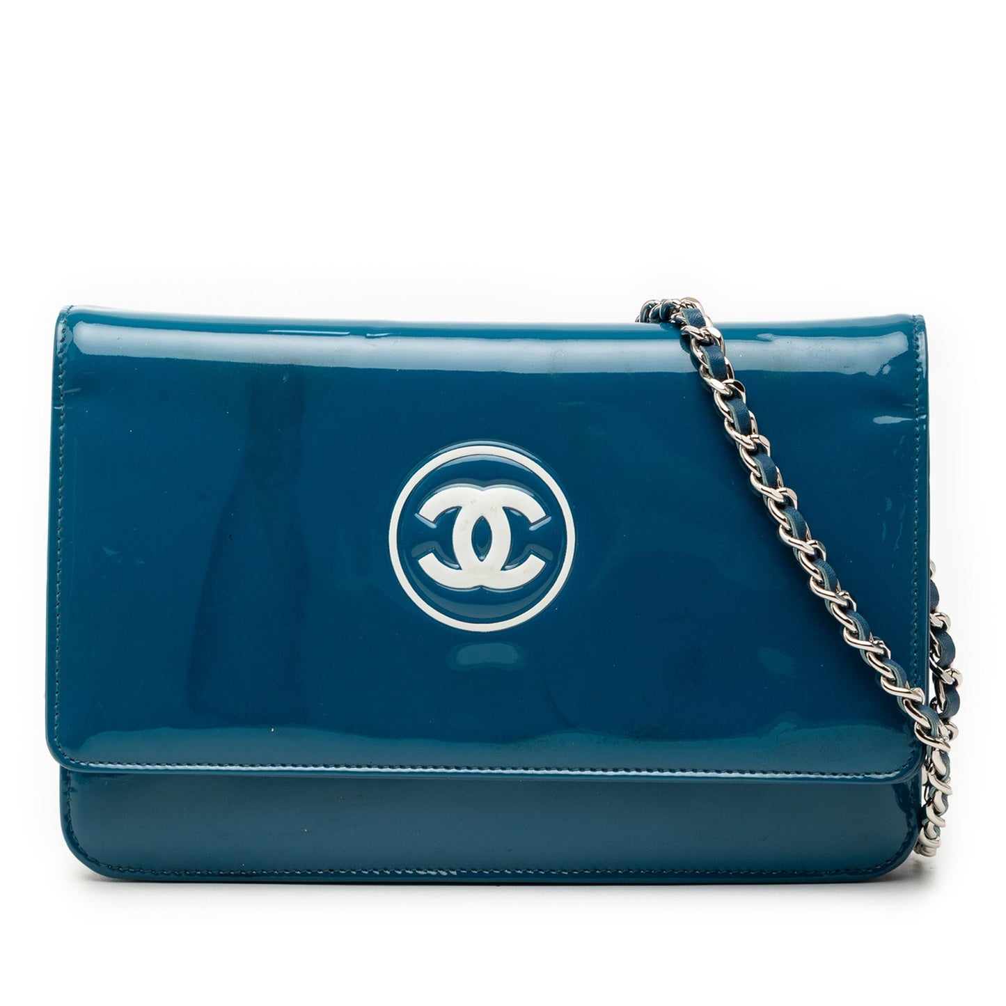 Chanel CC Patent Wallet On Chain