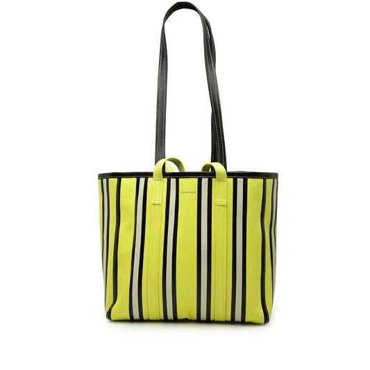 Balenciaga Medium Lambskin Barbes East West Striped Shopper Tote