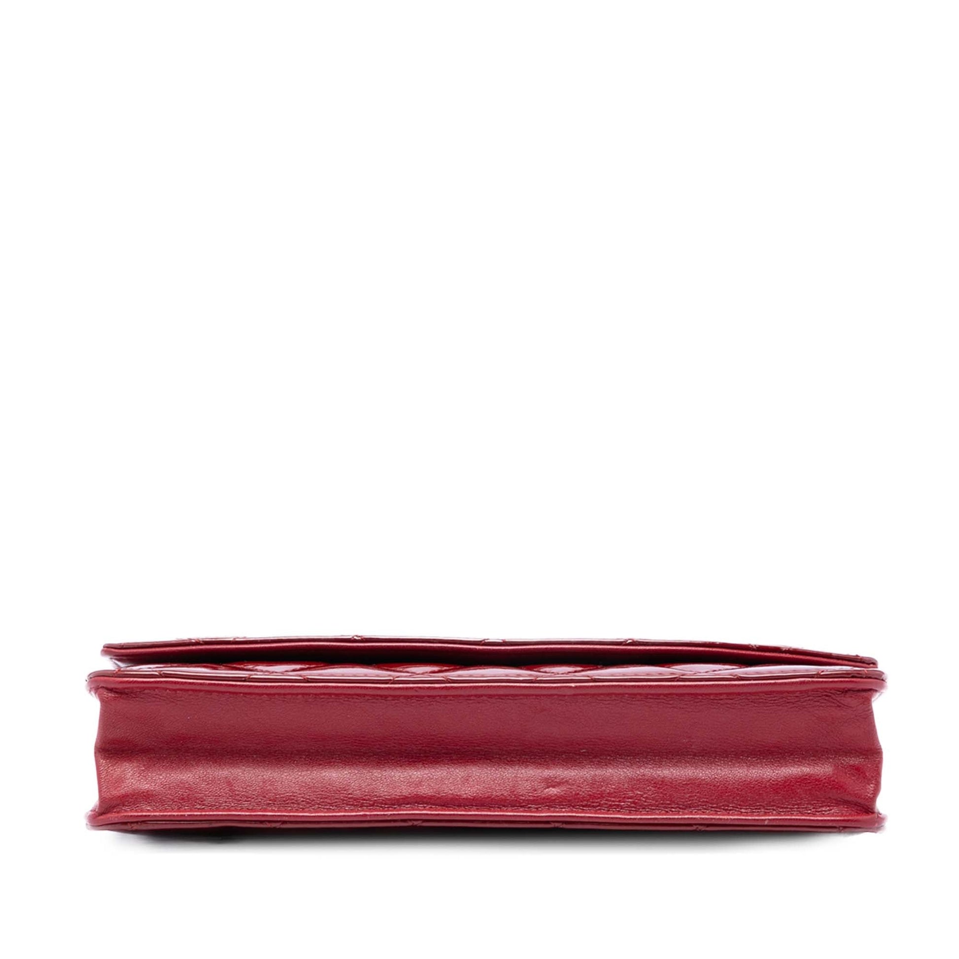 Chanel CC Quilted Patent Brilliant Wallet On Chain