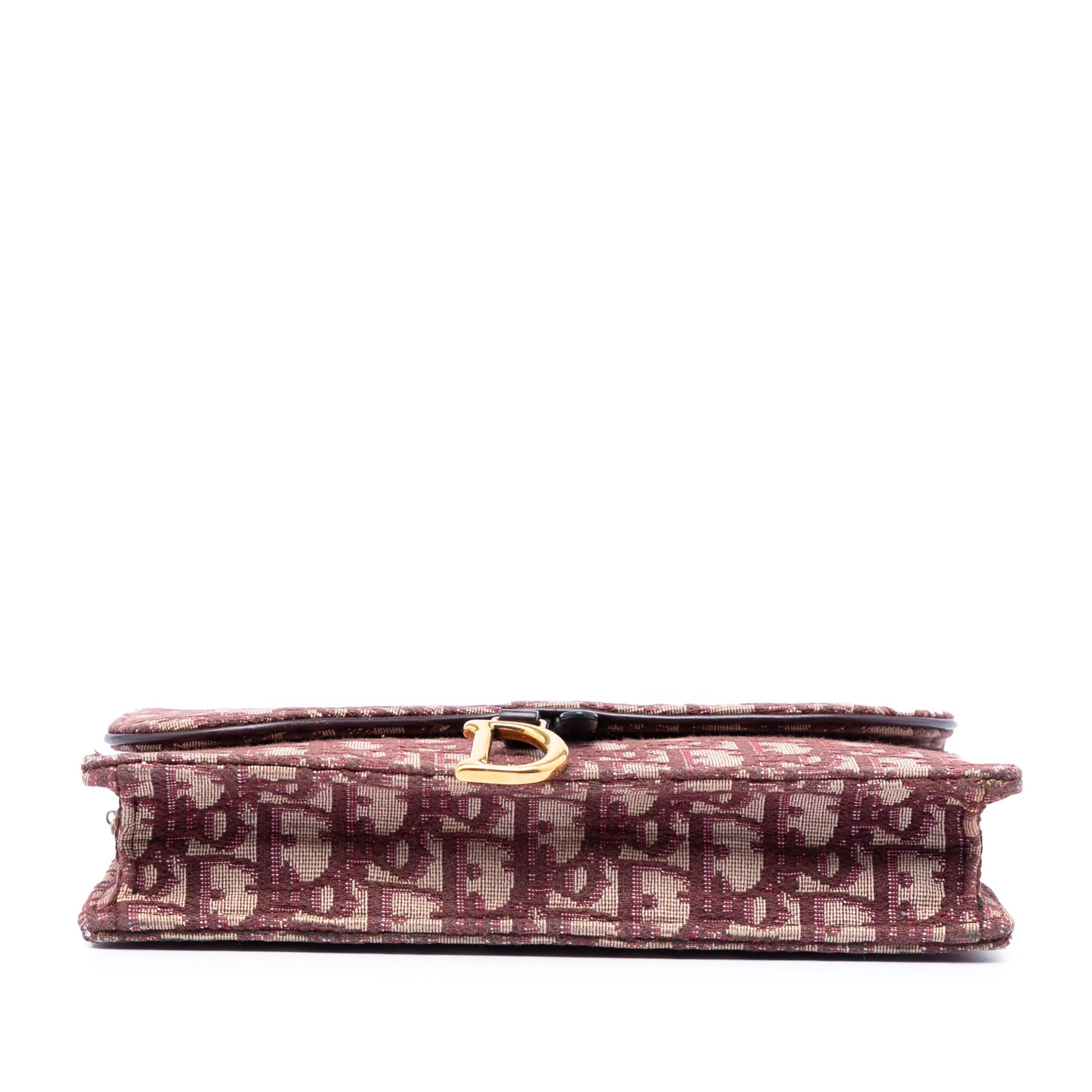 Dior Oblique Canvas Saddle Wallet On Chain