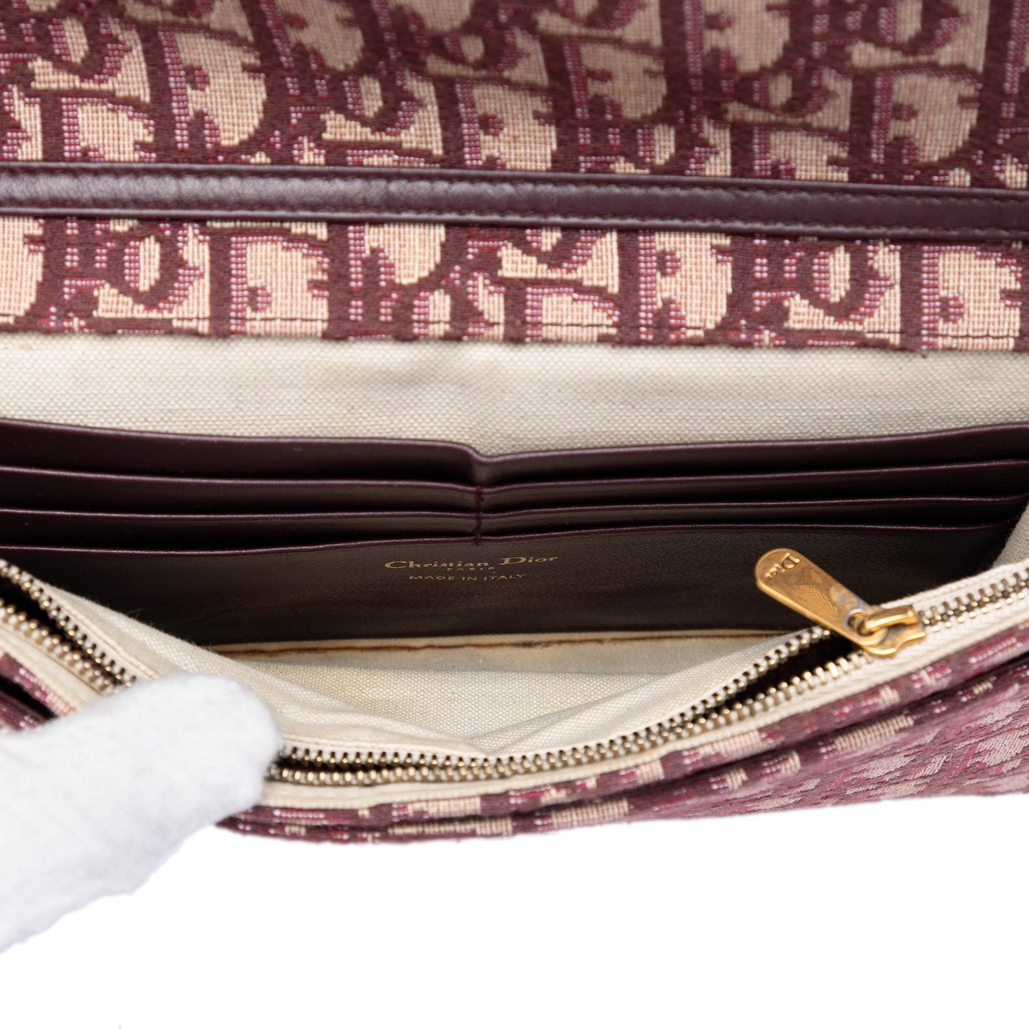 Dior Oblique Canvas Saddle Wallet On Chain