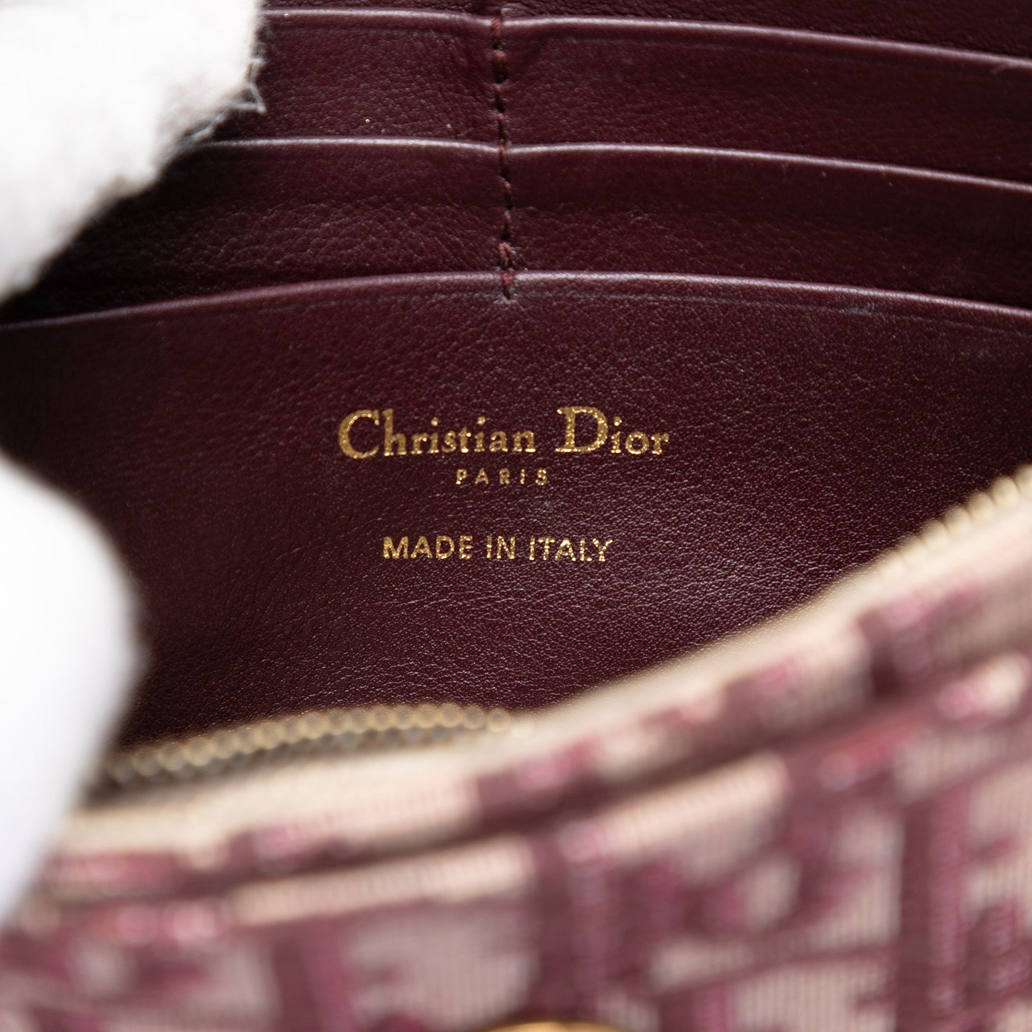 Dior Oblique Canvas Saddle Wallet On Chain