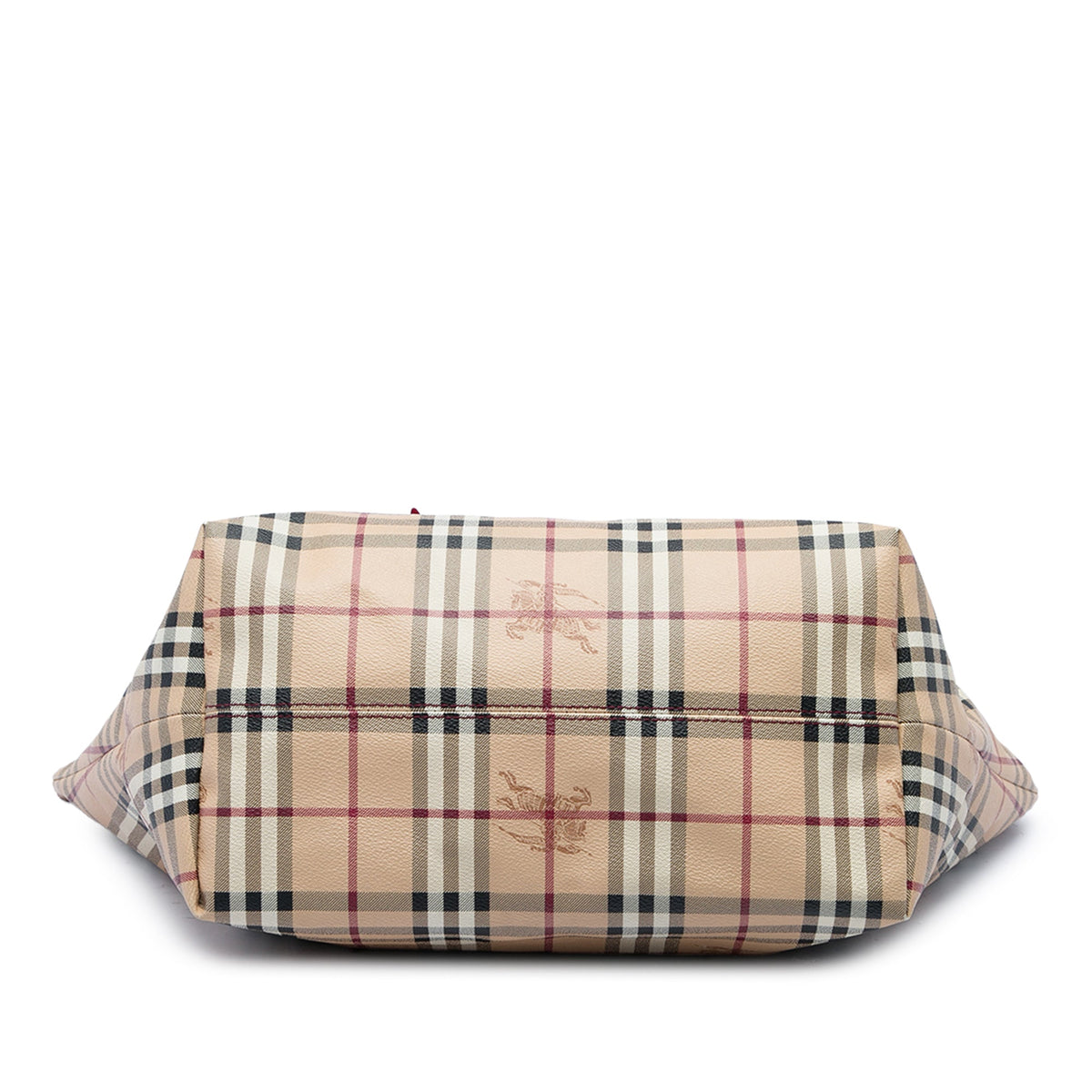Burberry Small Haymarket Check Coated Canvas Salisbury Tote — Beige