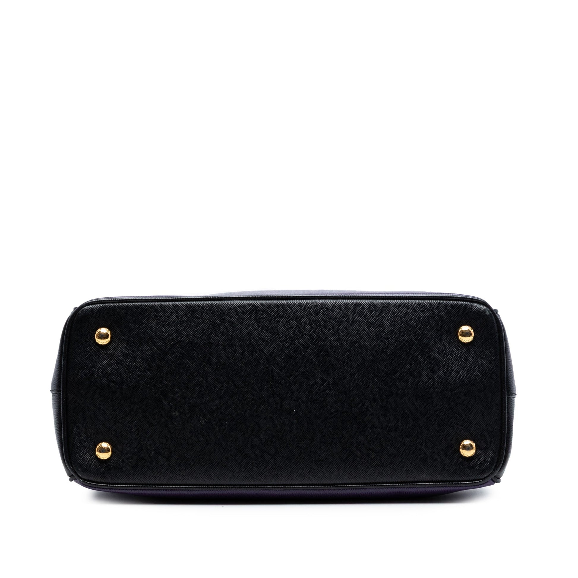 Medium Bicolor Saffiano Lux Galleria Satchel