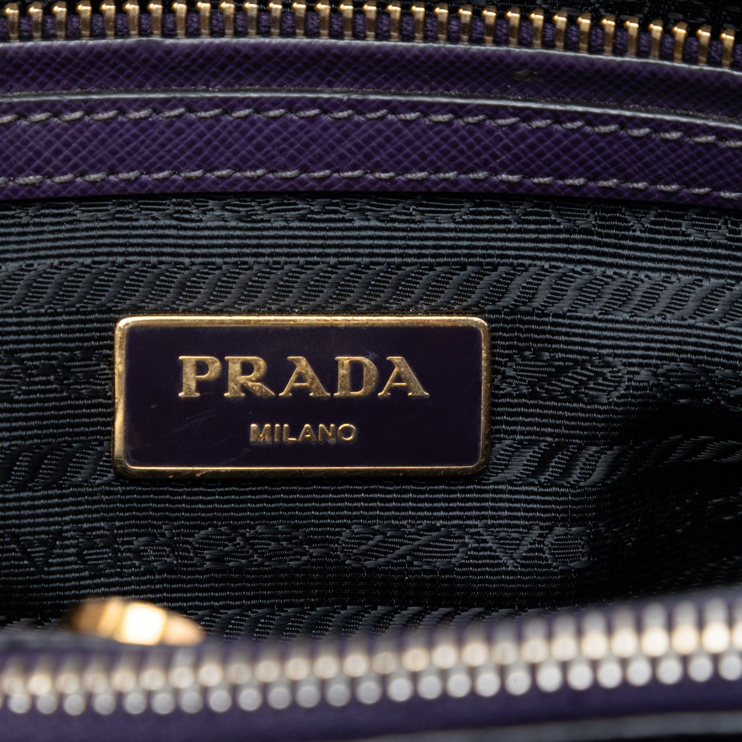 Medium Bicolor Saffiano Lux Galleria Satchel
