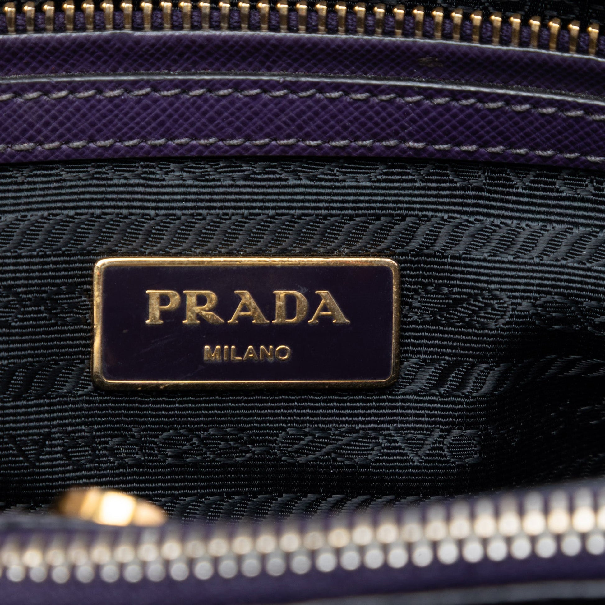 Medium Bicolor Saffiano Lux Galleria Satchel