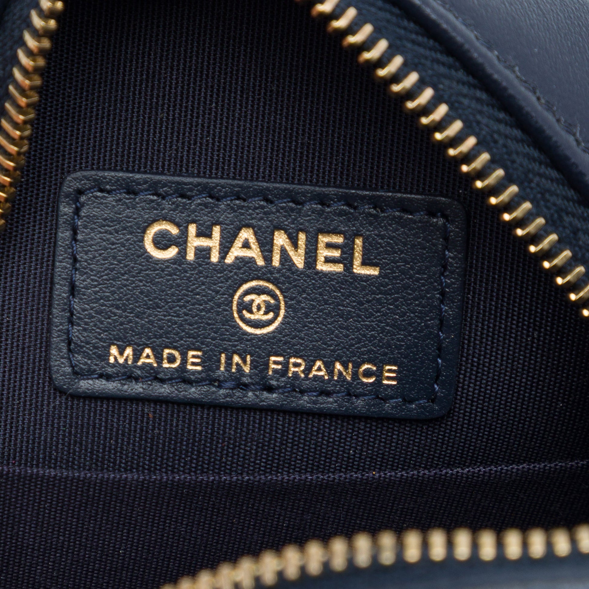 Chanel Lambskin 19 Round Clutch with Chain