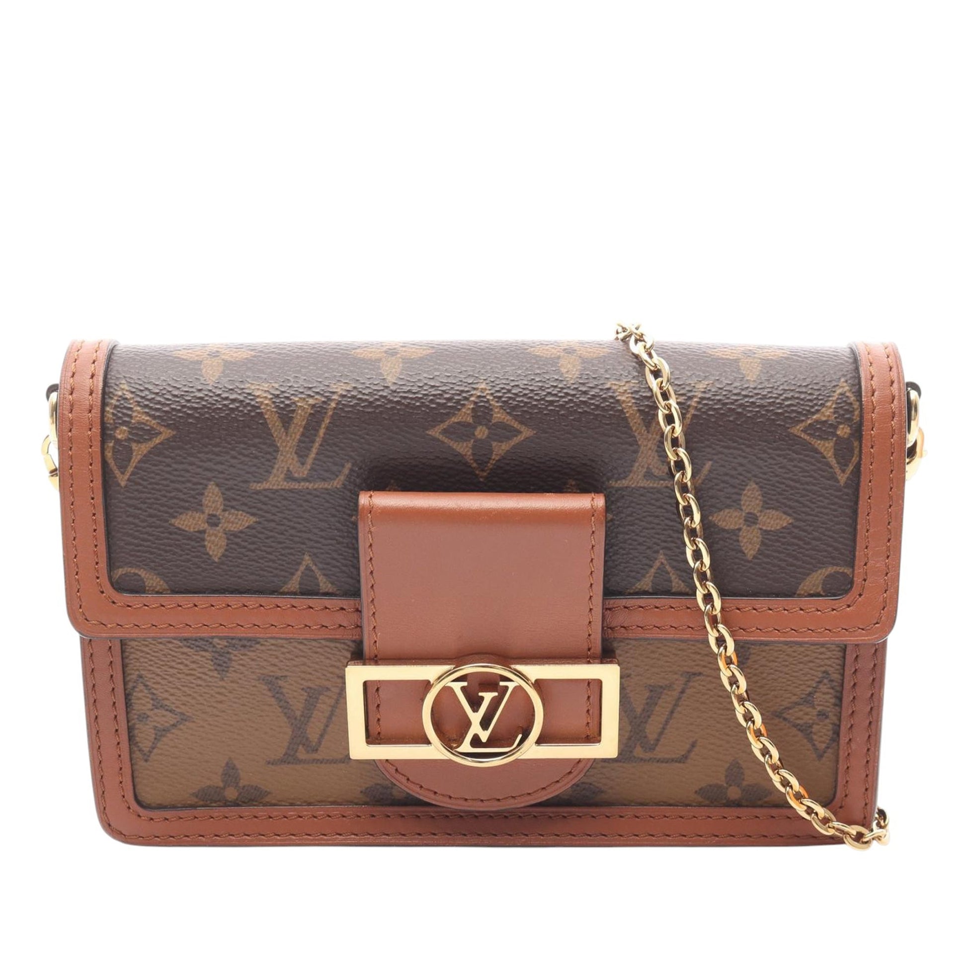 Louis Vuitton Monogram Reverse Dauphine Wallet on Chain