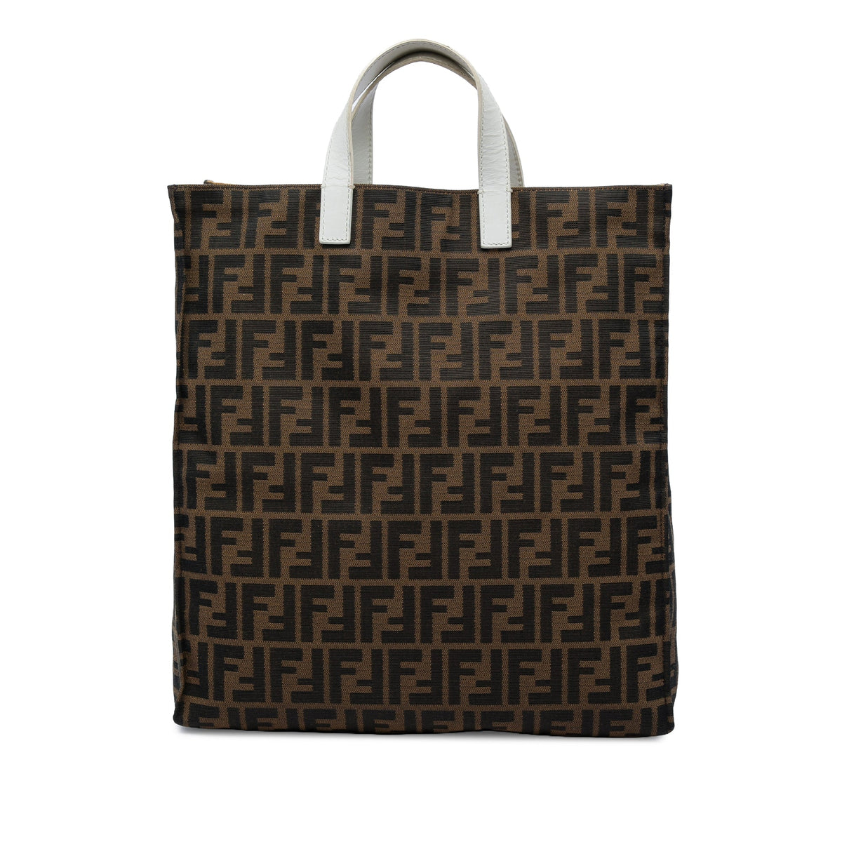 Fendi Zucca Canvas Shopping Tote — Brown