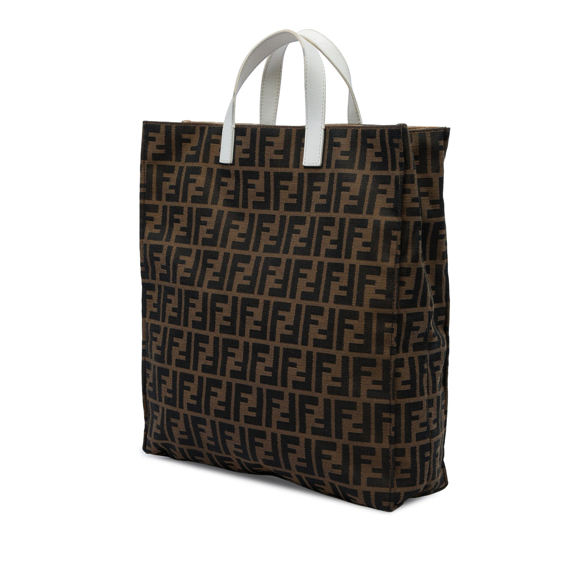 Fendi Zucca Canvas Shopping Tote — Brown