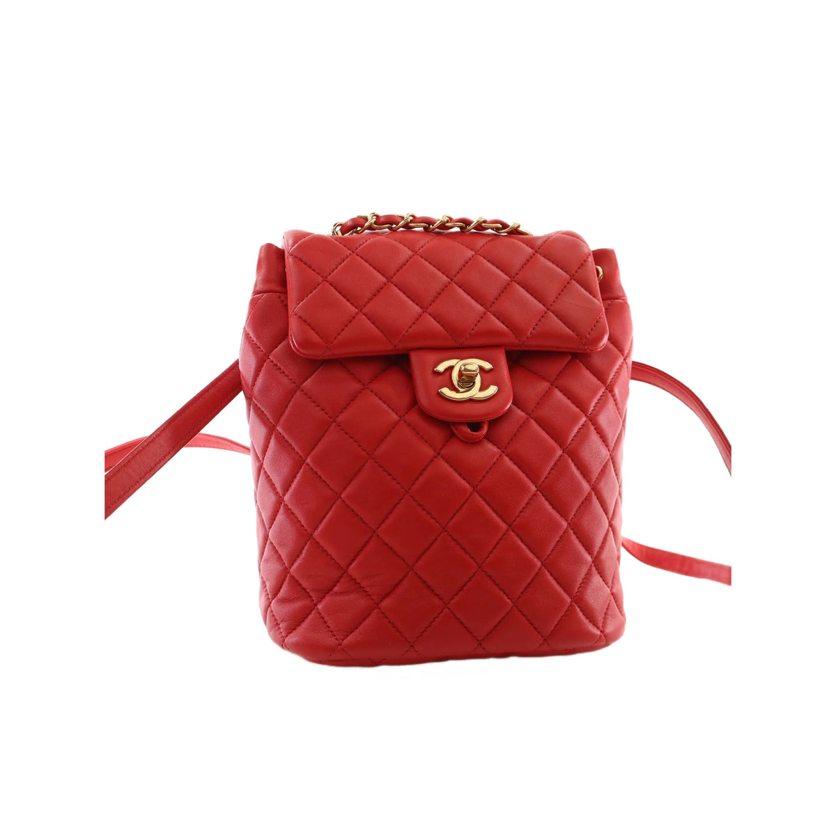Chanel Small Lambskin Urban Spirit Backpack — Red