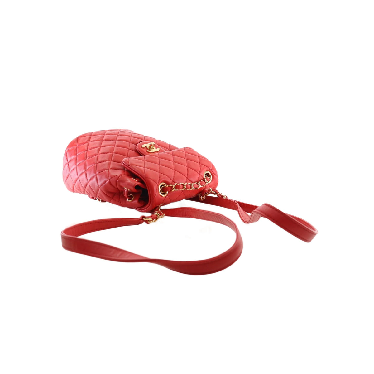Chanel Small Lambskin Urban Spirit Backpack — Red