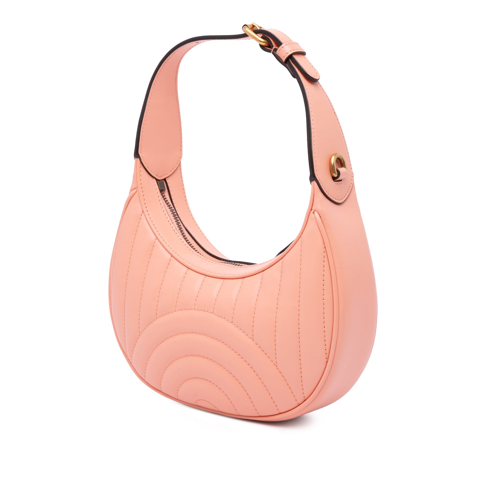 Gucci Mini Matelasse Leather GG Marmont Half Moon Hobo