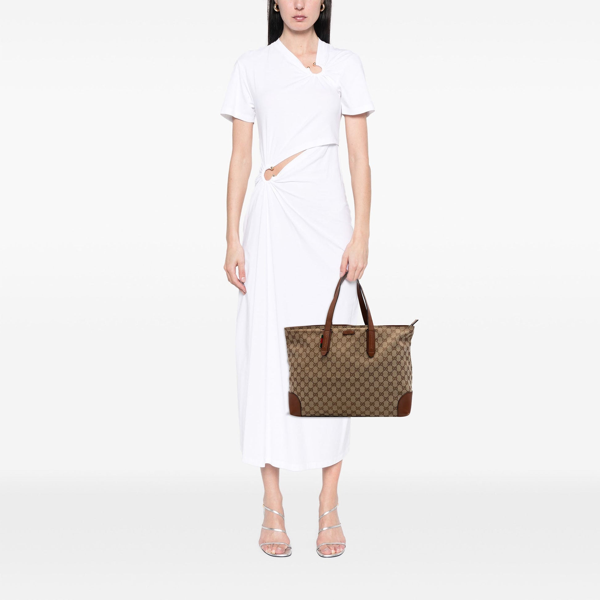 Gucci GG Canvas Web Tote