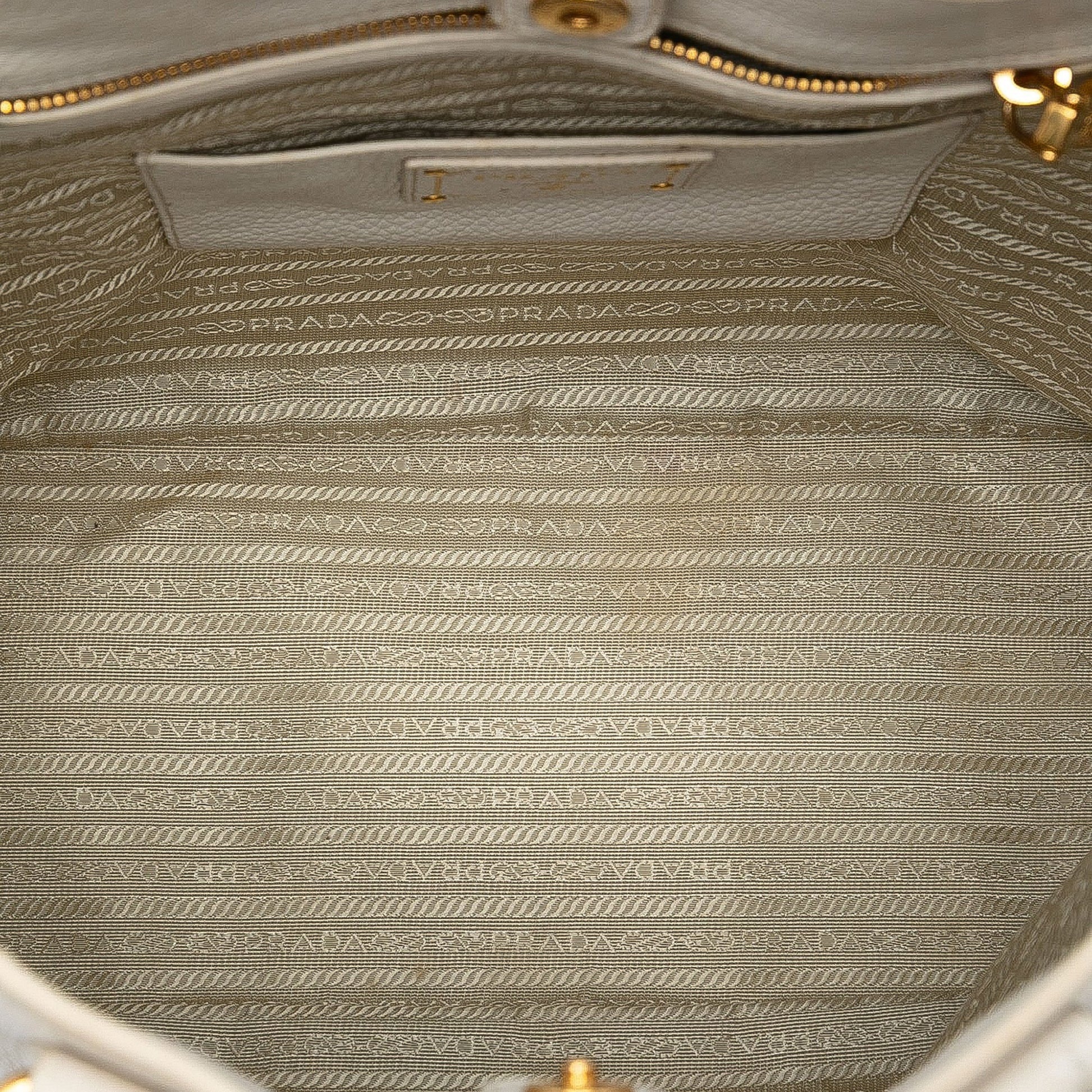 Prada Vitello Daino Open Convertible Tote