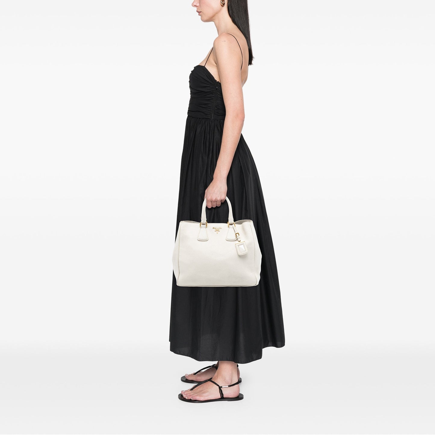 Prada Vitello Daino Open Convertible Tote