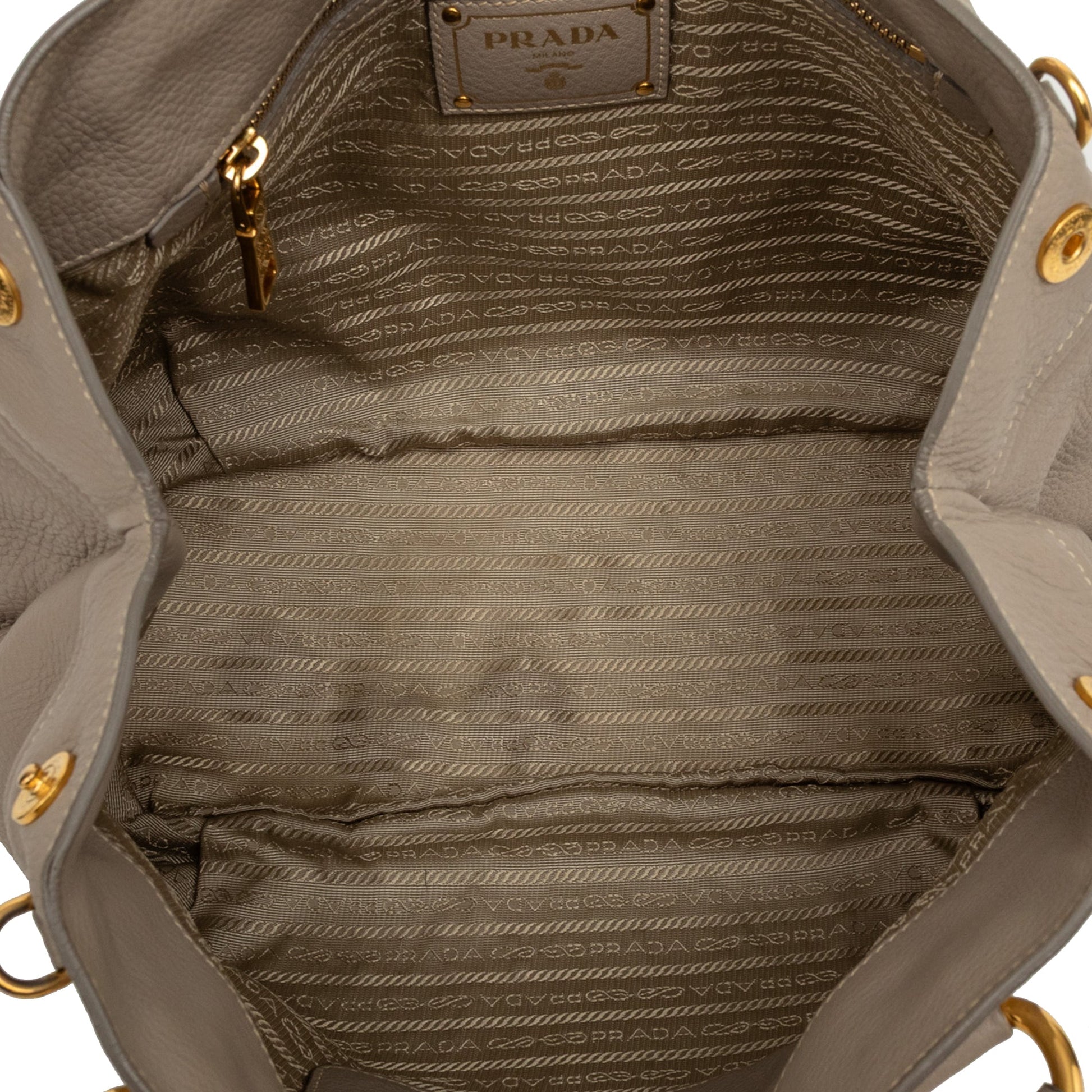 Prada Vitello Daino Open Convertible Tote