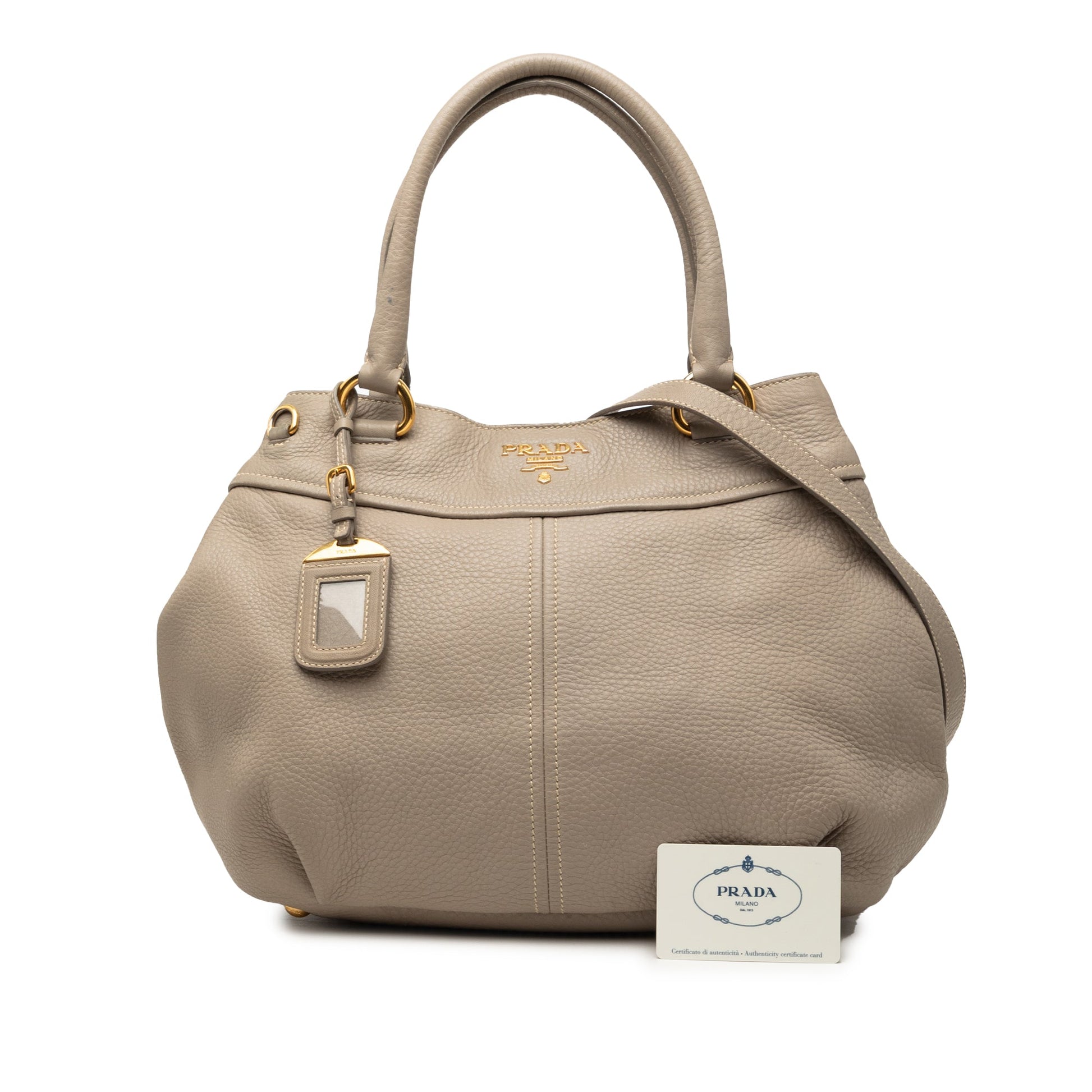 Prada Vitello Daino Open Convertible Tote
