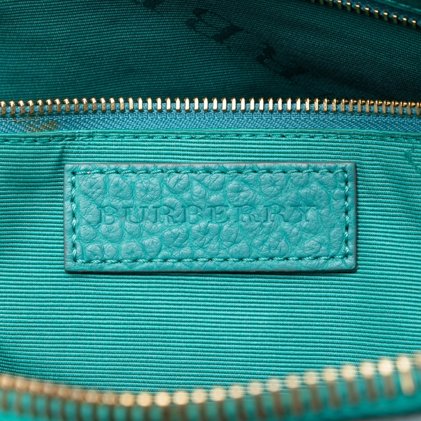 Burberry Small Heritage Grain Check Embossed Leather Orchard Bowling Bag