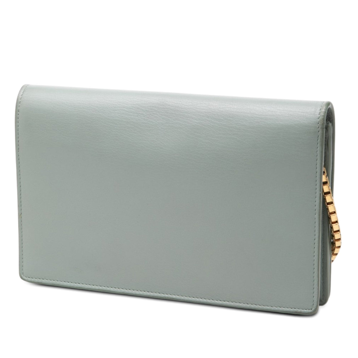 Balenciaga Goatskin Motocross Metallic Edge Wallet on Chain