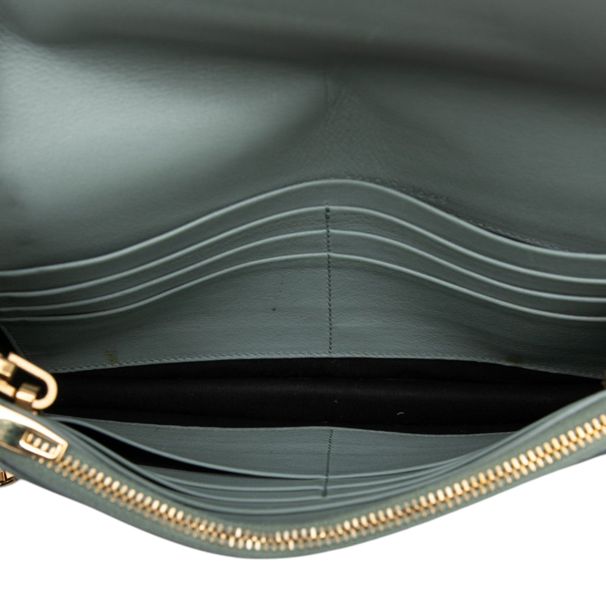 Balenciaga Goatskin Motocross Metallic Edge Wallet on Chain