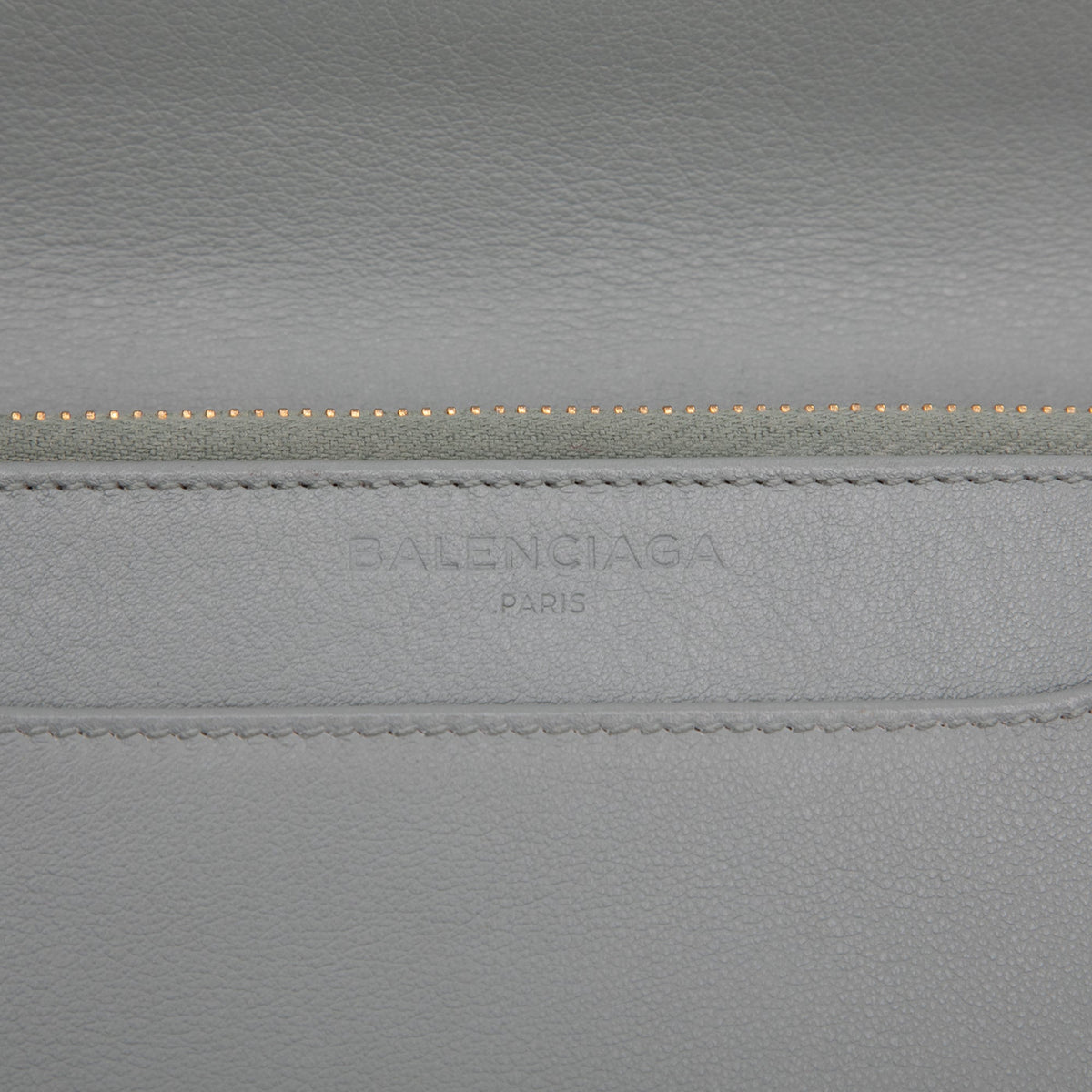 Balenciaga Goatskin Motocross Metallic Edge Wallet on Chain