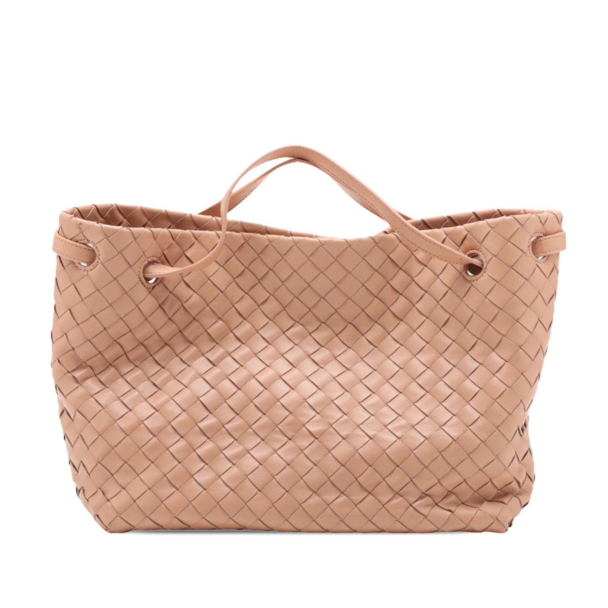Bottega Veneta Nappa Intrecciato Tote — Beige
