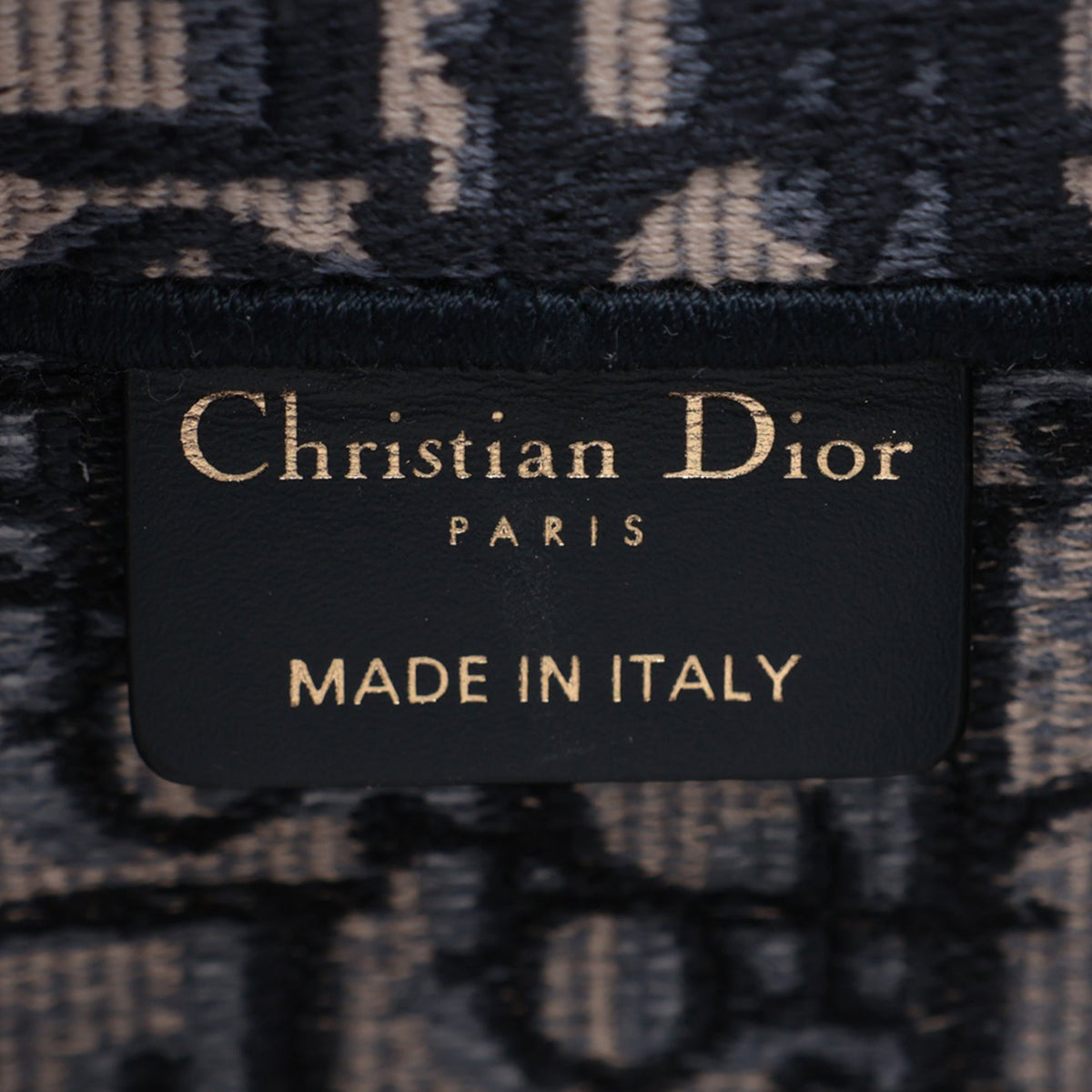 Dior Medium Oblique Embroidered Canvas Book Tote — Blue