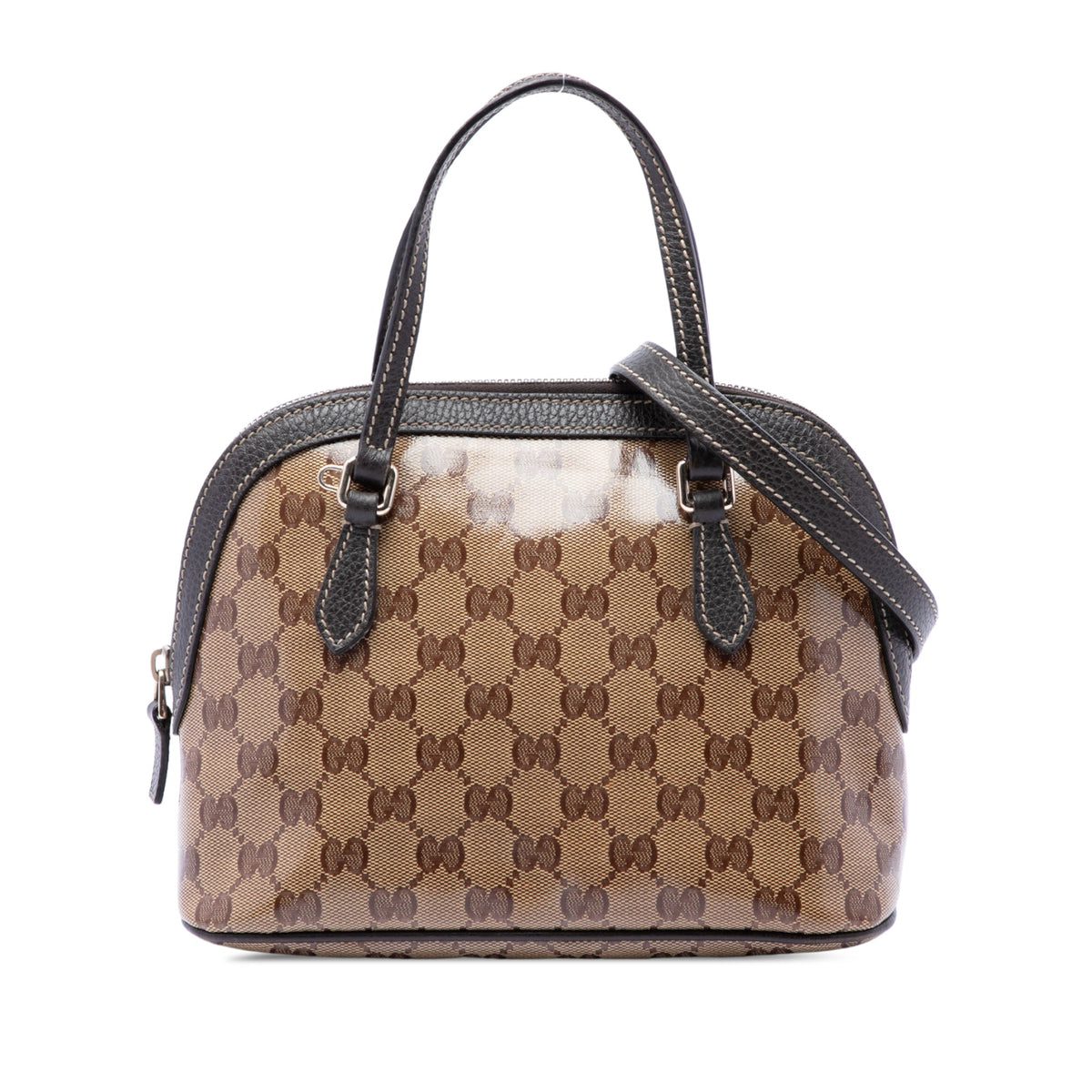Gucci Mini GG Crystal Dome Satchel — Beige