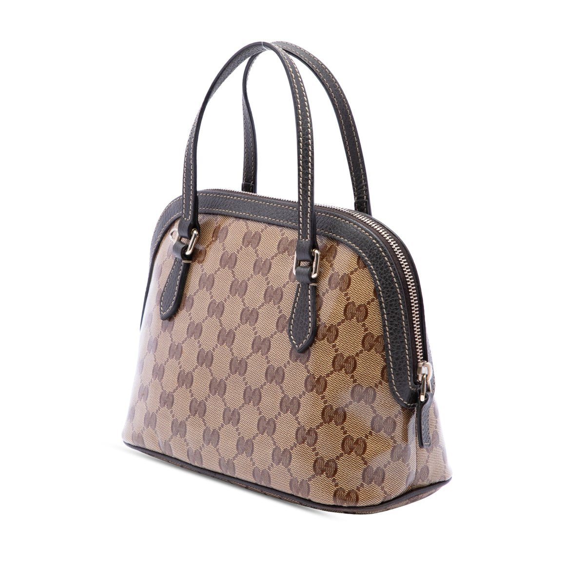 Gucci Mini GG Crystal Dome Satchel — Beige
