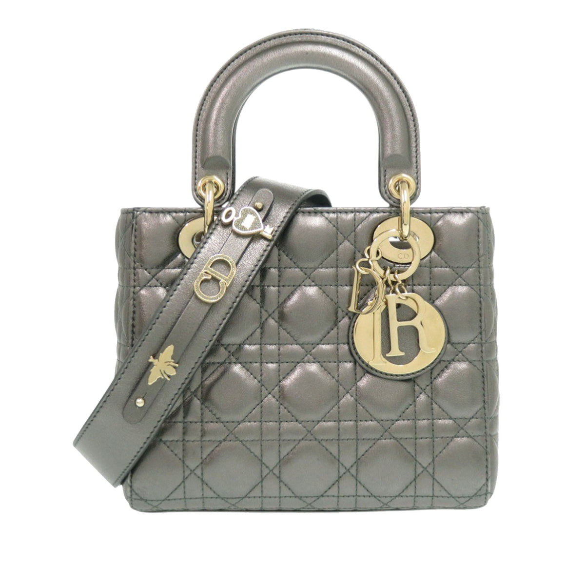 Dior Small Metallic Lambskin Cannage My ABCDior Lady Dior