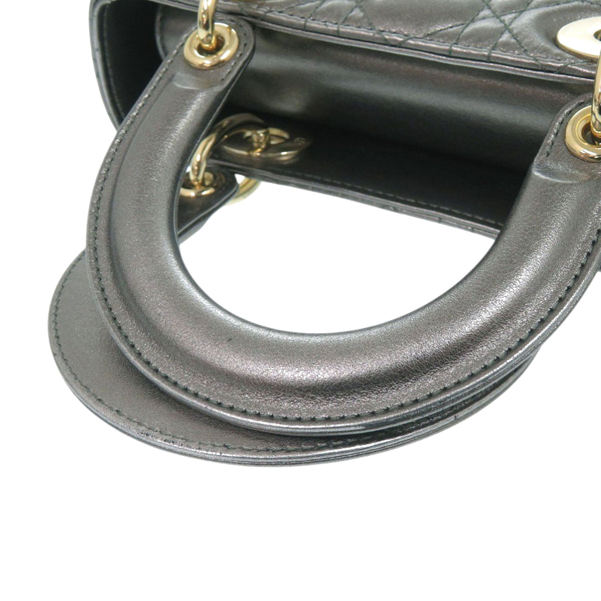Dior Small Metallic Lambskin Cannage My ABCDior Lady Dior