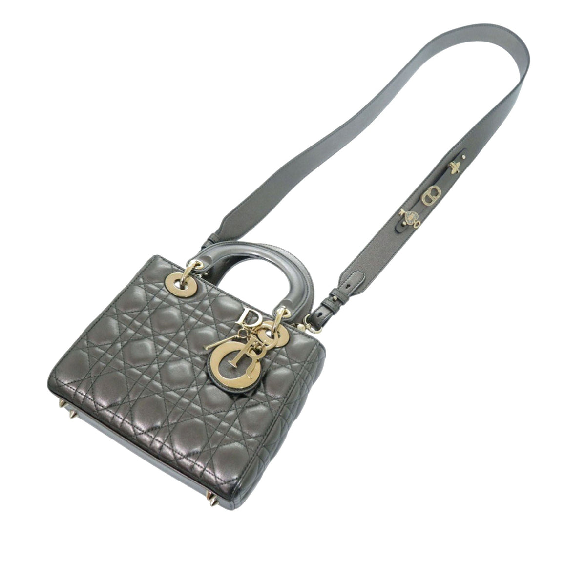 Dior Small Metallic Lambskin Cannage My ABCDior Lady Dior