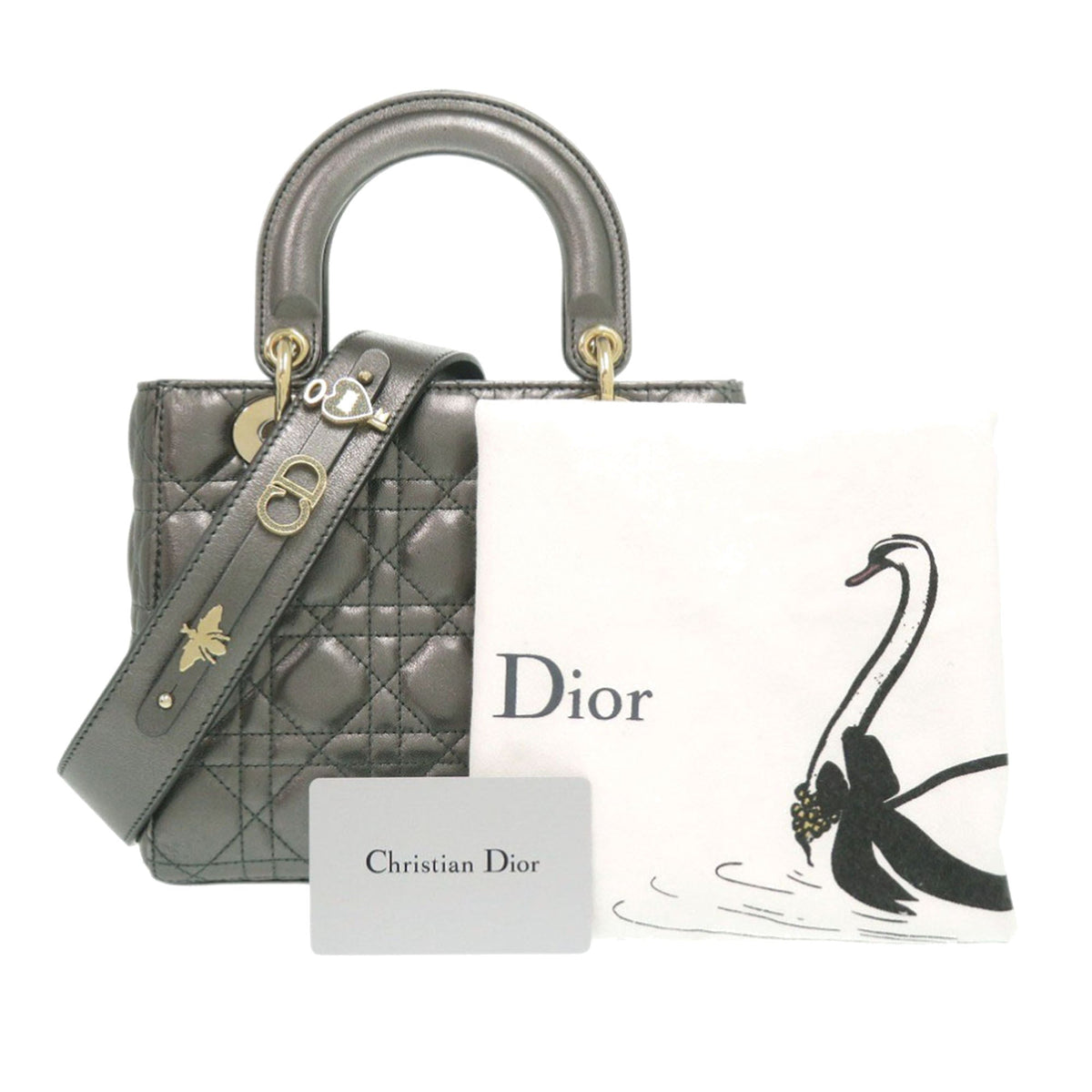 Dior Small Metallic Lambskin Cannage My ABCDior Lady Dior