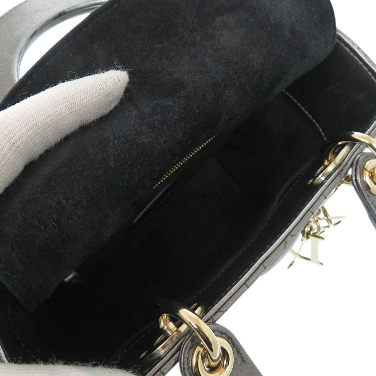 Dior Small Metallic Lambskin Cannage My ABCDior Lady Dior