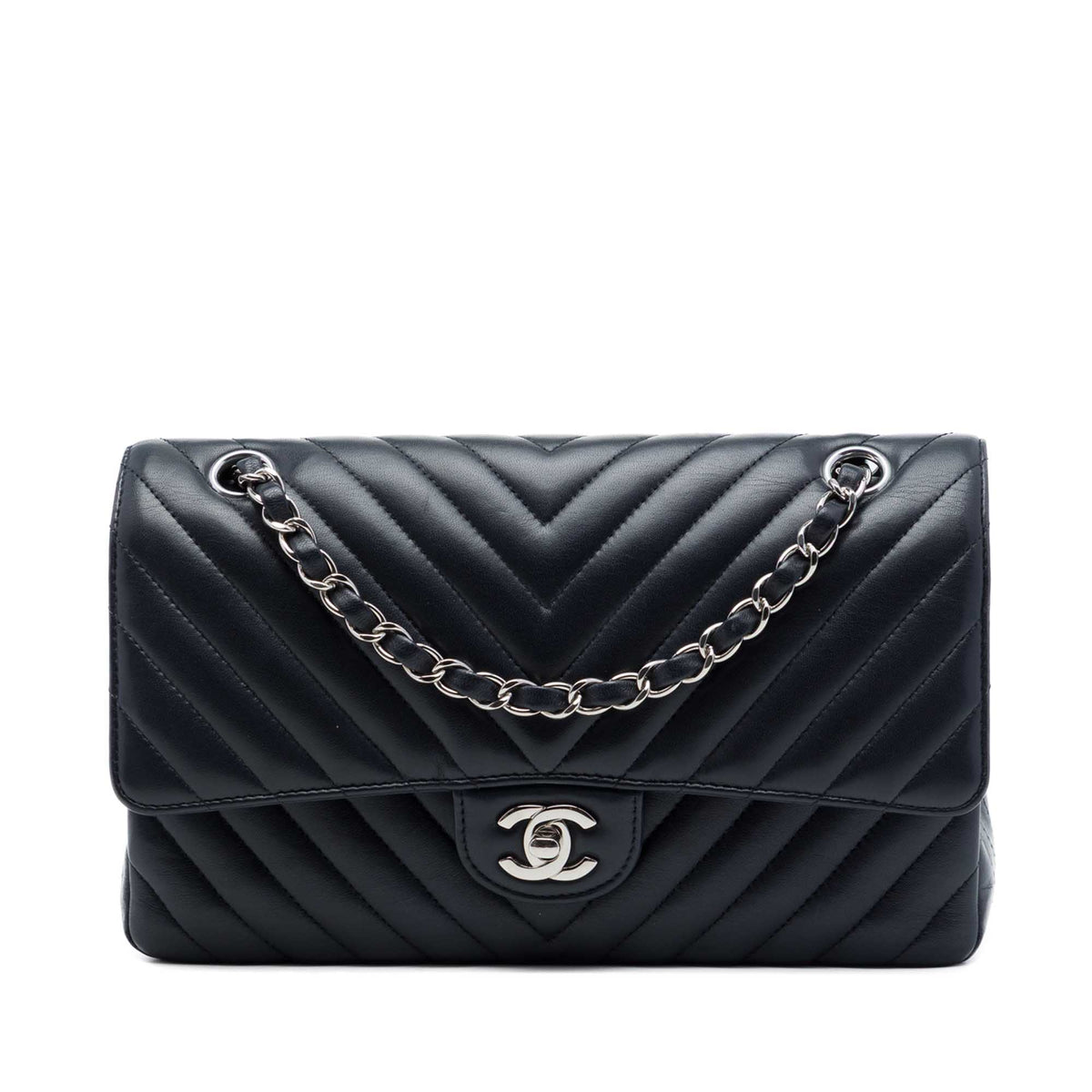 Chanel Medium Classic Chevron Lambskin Double Flap