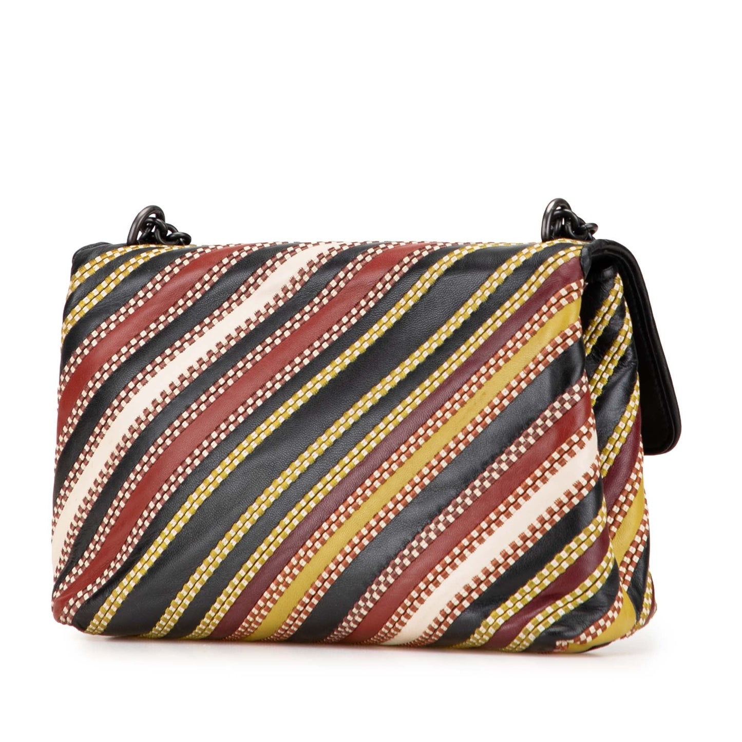 Bottega Veneta Small Leather Embroidered Stripe Olimpia Shoulder Bag